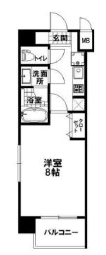 ブリリアント三田慶大前 2階 間取り図