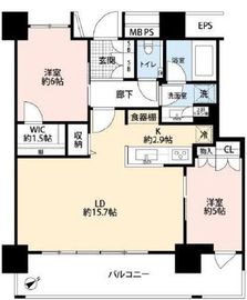 パークタワー東雲 34階 間取り図