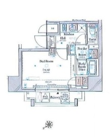 コンシェリア新橋SIX 1001 間取り図