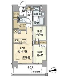 インプレストコア神楽坂 1階 間取り図