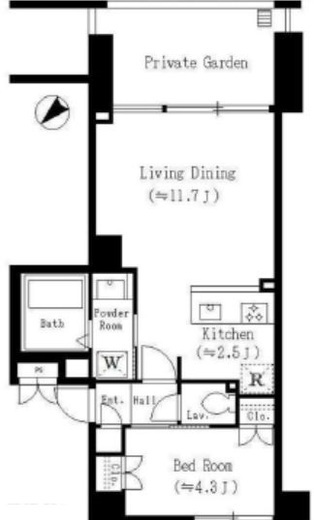 田園調布レジデンス 101 間取り図
