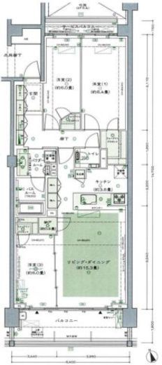 インペリアルガーデン 2階 間取り図