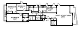 シルクハイツ長者丸 302 間取り図