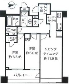 グレンパーク駒場 6階 間取り図