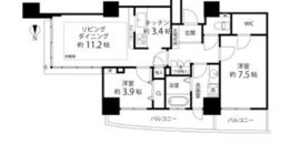 河田町ガーデン 2-605 間取り図