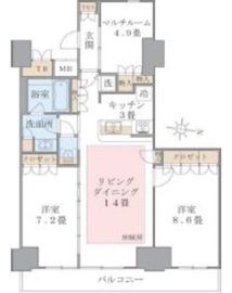 ブリリアイスト東雲キャナルコート 523 間取り図