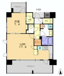 アトラス渋谷公園通り 11階 間取り図