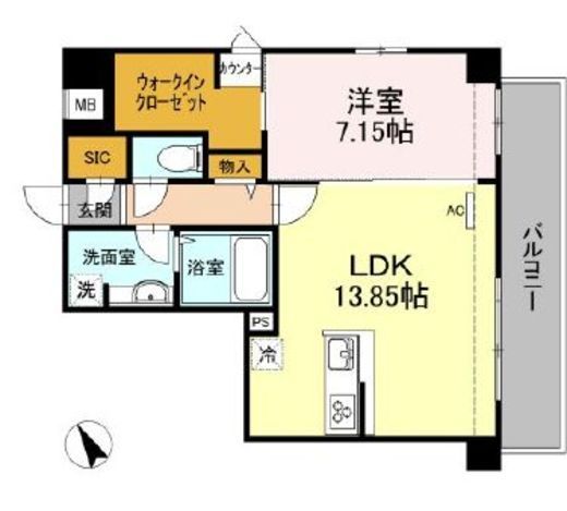 アリエッタ代々木上原 101 間取り図