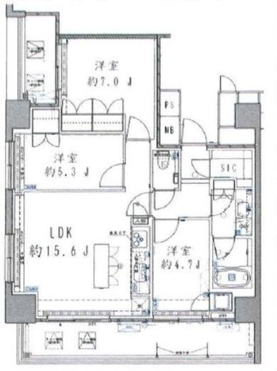 グランスイート虎ノ門 6階 間取り図