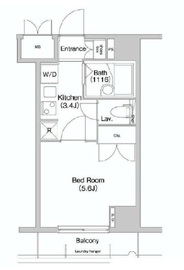 コンフォリア芝浦キャナル 510 間取り図