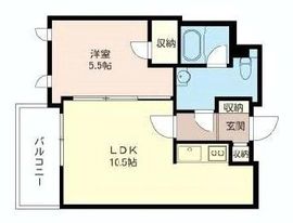 エスティメゾン五反田 605 間取り図