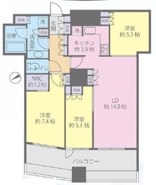 ザ・パークハウス西新宿タワー60 33階 間取り図