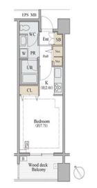 シャレール広尾 1-505 間取り図