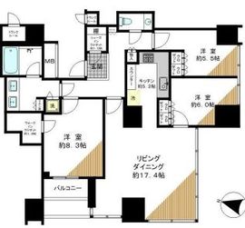 大崎ウエストシティタワーズ イースト 20階 間取り図