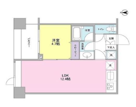 エルフレア駒沢 503 間取り図