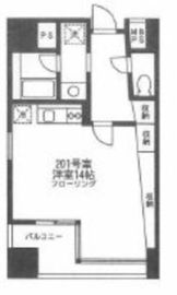 アクアキューブ銀座東 201 間取り図