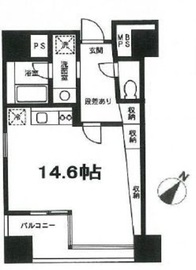 アクアキューブ銀座東 701 間取り図