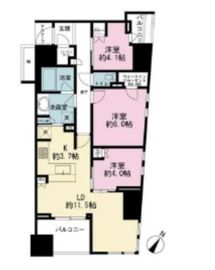 ザ・パークハウス日本橋大伝馬町 10階 間取り図