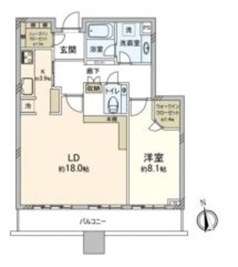白金タワー 33階 間取り図