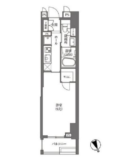 浜町アパートメンツ 405 間取り図