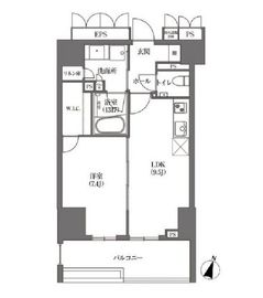 浜町アパートメンツ 1207 間取り図