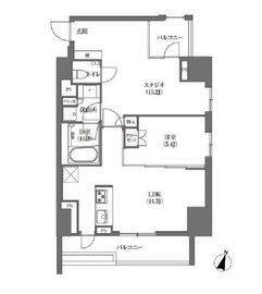 浜町アパートメンツ 406 間取り図