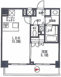 カスタリア門前仲町2 1001 間取り図