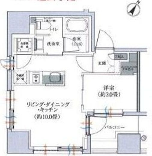 パークリュクス銀座8丁目mono 2階 間取り図