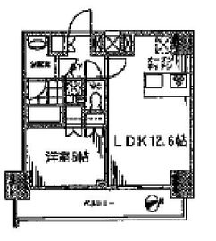 カスタリア門前仲町2 406 間取り図