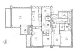 キャッスル元麻布 205 間取り図