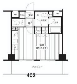 麻布イーストコア 402 間取り図