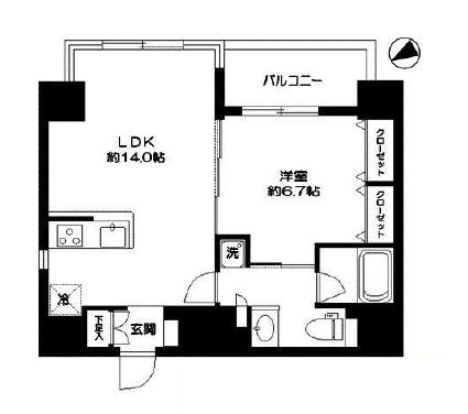 シティスパイア新川 1203 間取り図