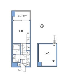 RIZ高輪 803 間取り図