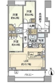 ブリリア品川中延 3階 間取り図