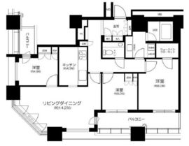 カテリーナ三田タワースイート イーストアーク 13階 間取り図