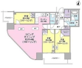 二子玉川ライズレジデンス 25階 間取り図