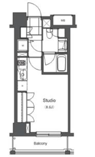 プライムアーバン長原上池台 304 間取り図