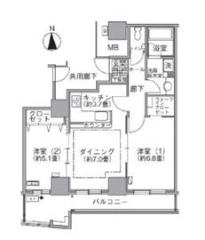 アクティ汐留 307 間取り図