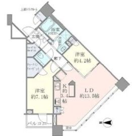 ブリリアタワーズ目黒 22階 間取り図