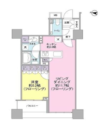 ザ・湾岸タワーレックスガーデン 6階 間取り図