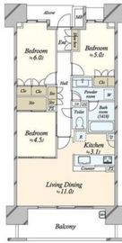 ザ・パークハウス清澄白河現代美術館前 2階 間取り図