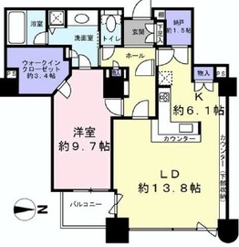 センチュリーパークタワー 33階 間取り図