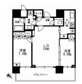 THE ROPPONGI TOKYO CLUB RESIDENCE 23階 間取り図