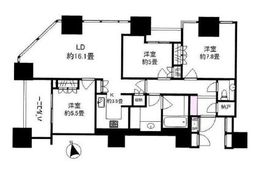 ザ・センター東京 16階 間取り図