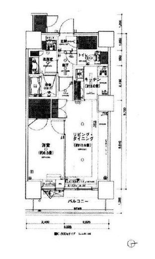 勝どきビュータワー 32階 間取り図