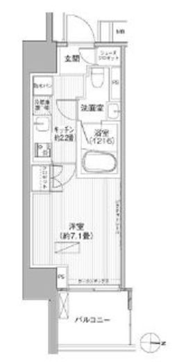 ヒューリックレジデンス新御茶ノ水 1301 間取り図