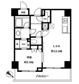 グローリオ白金高輪 9階 間取り図