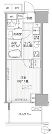 ヒューリックレジデンス新御茶ノ水 1302 間取り図