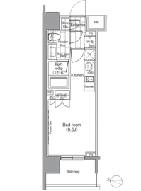 コンフォリア神楽坂DEUX 601 間取り図