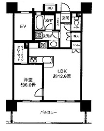 ライオンズシティ白金高輪 803 間取り図